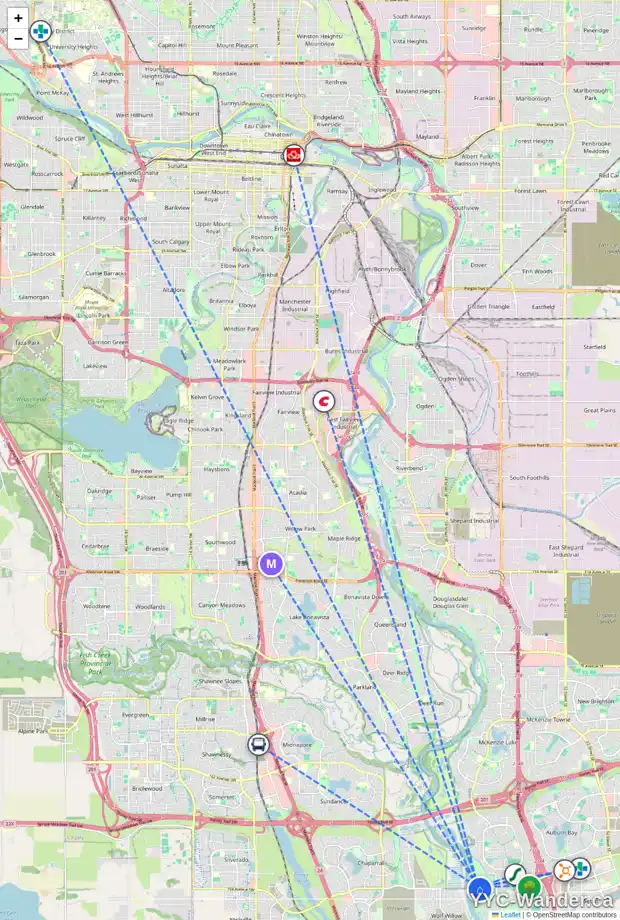 Daily accessibility map for 133 CRANBROOK GV SE, Calgary showing nearby schools, grocery stores, parks, LRT stations and nearby amenities