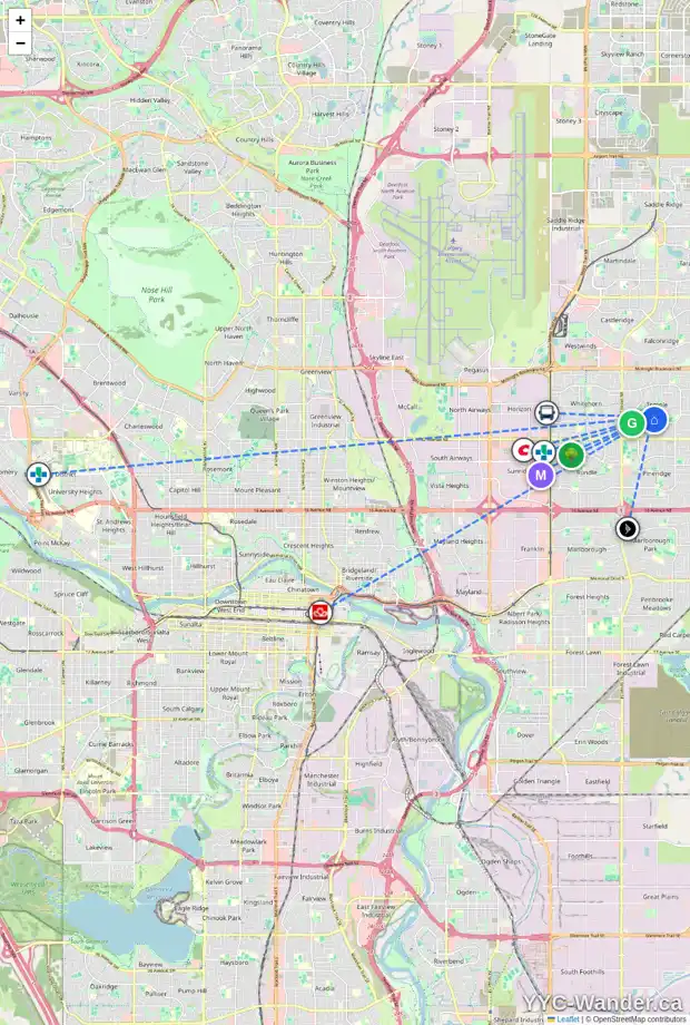 Daily accessibility map for 176 TEMPLEHILL DR NE, Calgary showing nearby schools, grocery stores, parks, LRT stations and nearby amenities