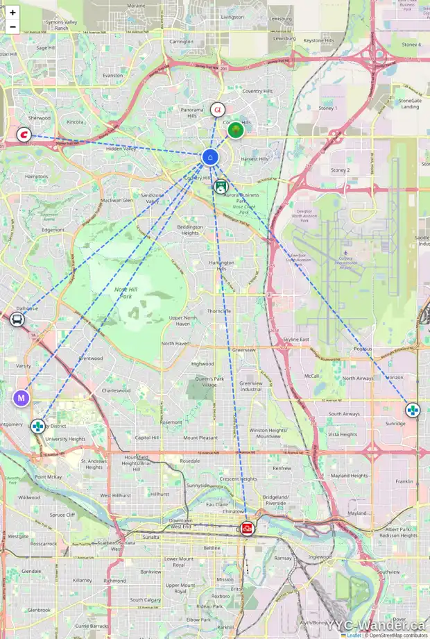 Daily accessibility map for 178 10888 PANORAMA HILLS BV NW, Calgary showing nearby schools, grocery stores, parks, LRT stations and nearby amenities