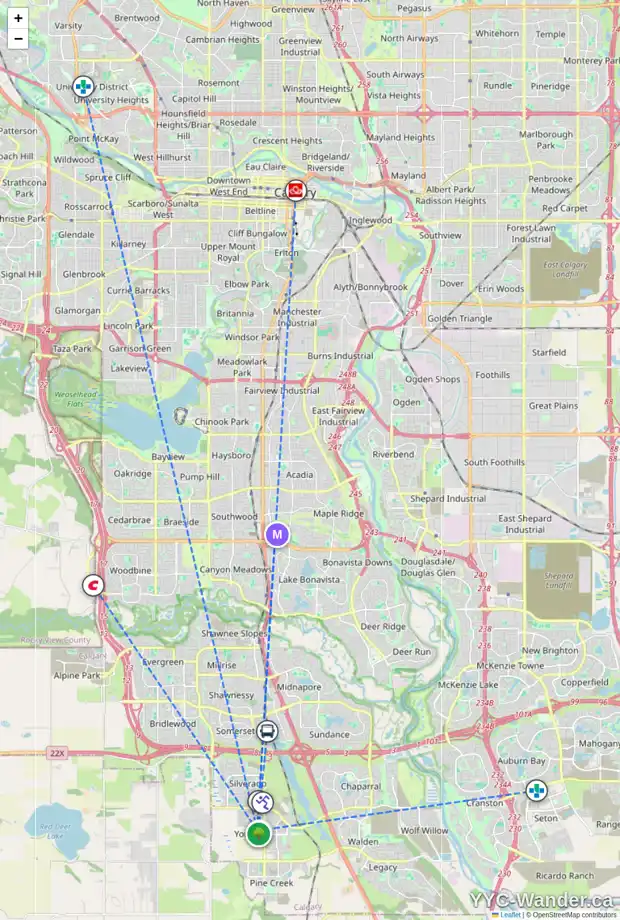 Daily accessibility map for 178 YORKVILLE ST SW, Calgary showing nearby schools, grocery stores, parks, LRT stations and nearby amenities