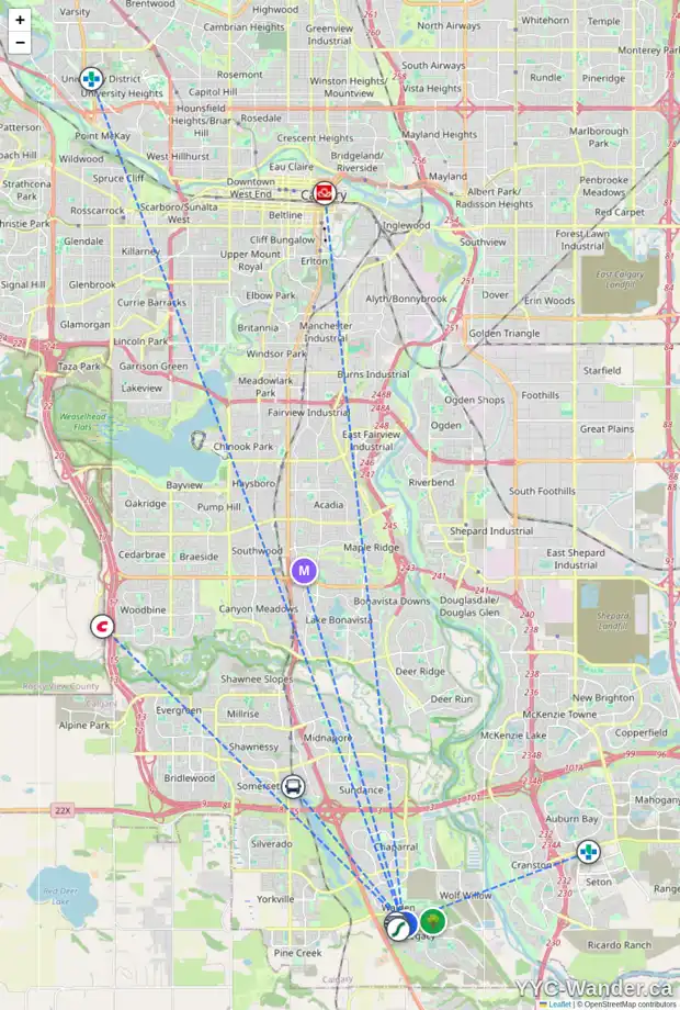 Daily accessibility map for 112 40 WALGROVE WK SE, Calgary showing nearby schools, grocery stores, parks, LRT stations and nearby amenities