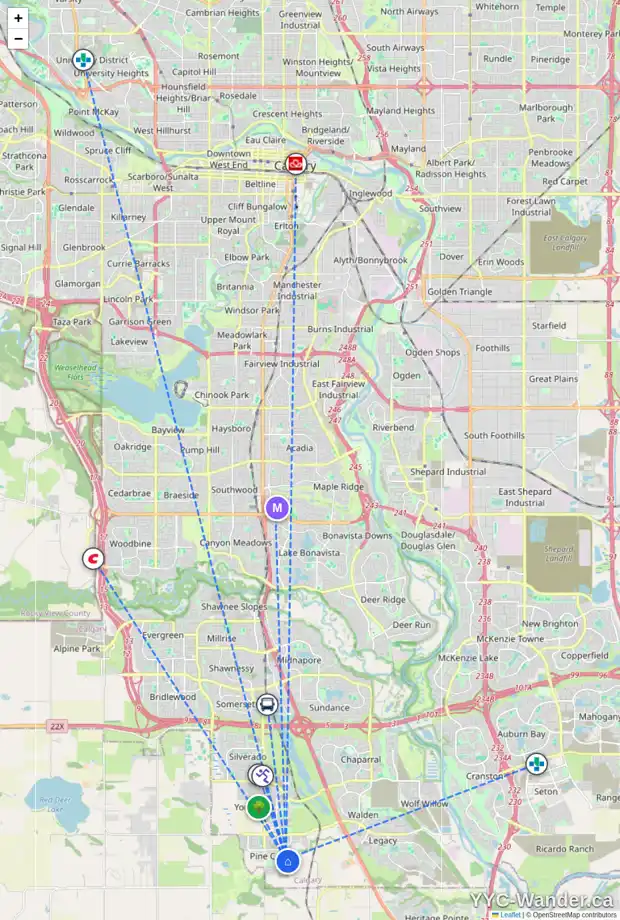 Daily accessibility map for 39 CREEKSTONE GD SW, Calgary showing nearby schools, grocery stores, parks, LRT stations and nearby amenities