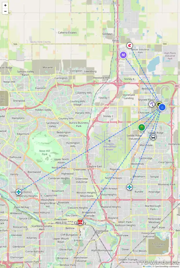 Daily accessibility map for 409 CORNER GLEN CI NE, Calgary showing nearby schools, grocery stores, parks, LRT stations and nearby amenities