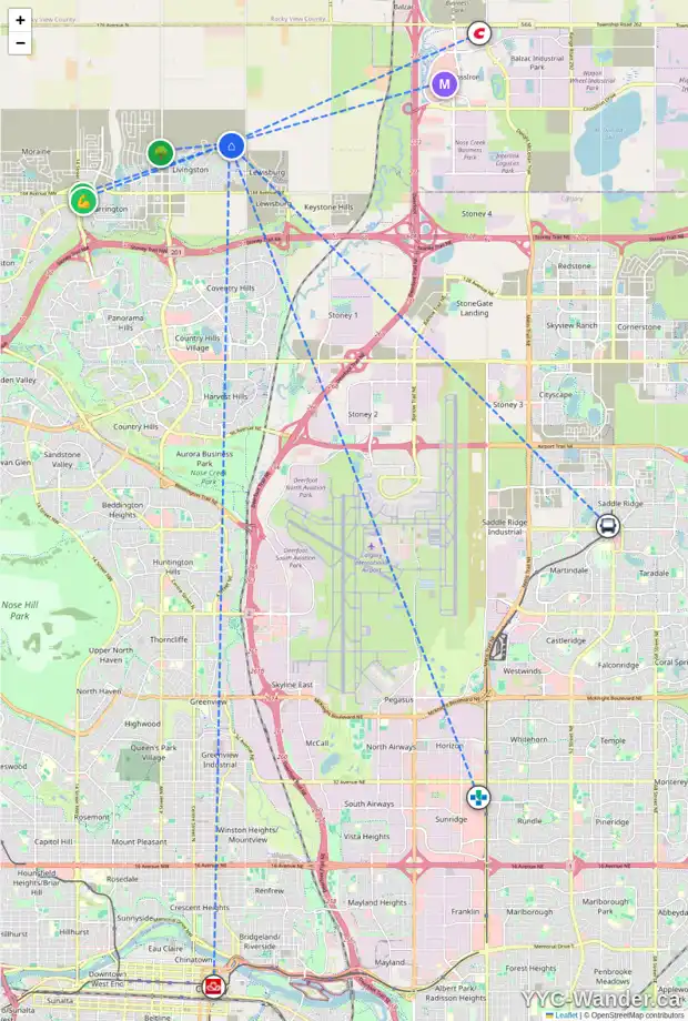 Daily accessibility map for 179 HERRON WY NE, Calgary showing nearby schools, grocery stores, parks, LRT stations and nearby amenities
