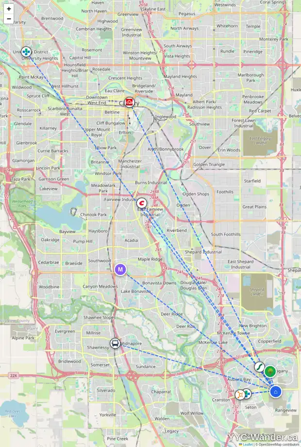Daily accessibility map for 178 BARTLETT CR SE, Calgary showing nearby schools, grocery stores, parks, LRT stations and nearby amenities