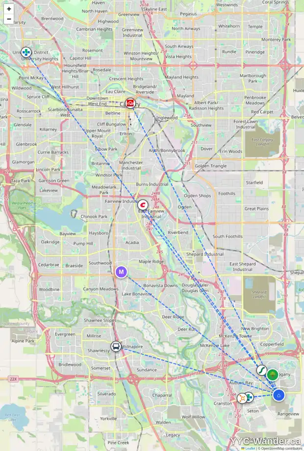 Daily accessibility map for 179 BARTLETT CR SE, Calgary showing nearby schools, grocery stores, parks, LRT stations and nearby amenities