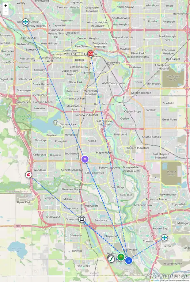 Daily accessibility map for 184 LEGACY REACH CM SE, Calgary showing nearby schools, grocery stores, parks, LRT stations and nearby amenities