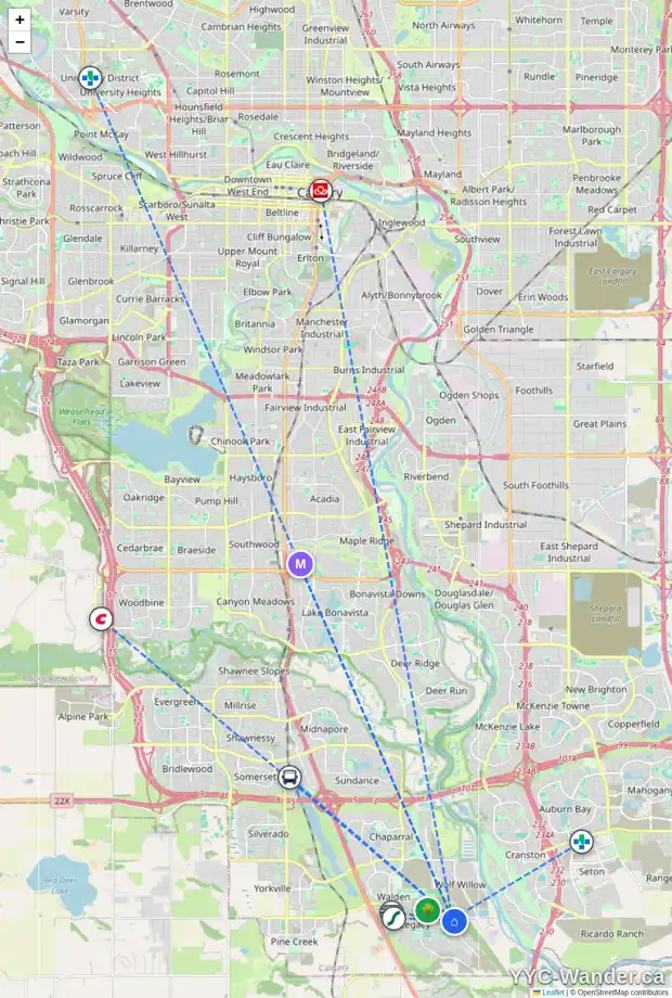Daily accessibility map for 30 LEGACY REACH BA SE, Calgary showing nearby schools, grocery stores, parks, LRT stations and nearby amenities
