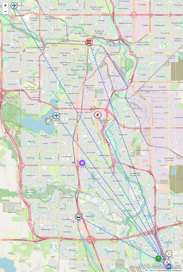 Daily accessibility map for 6312 20295 SETON WY SE, Calgary showing nearby schools, grocery stores, parks, LRT stations and nearby amenities