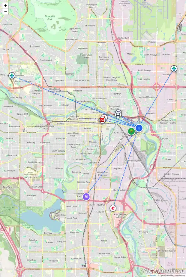 Daily accessibility map for 317 INGLEWOOD GV SE, Calgary showing nearby schools, grocery stores, parks, LRT stations and nearby amenities