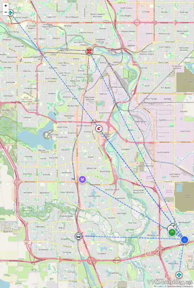 Daily accessibility map for 380 COPPERFIELD GD SE, Calgary showing nearby schools, grocery stores, parks, LRT stations and nearby amenities