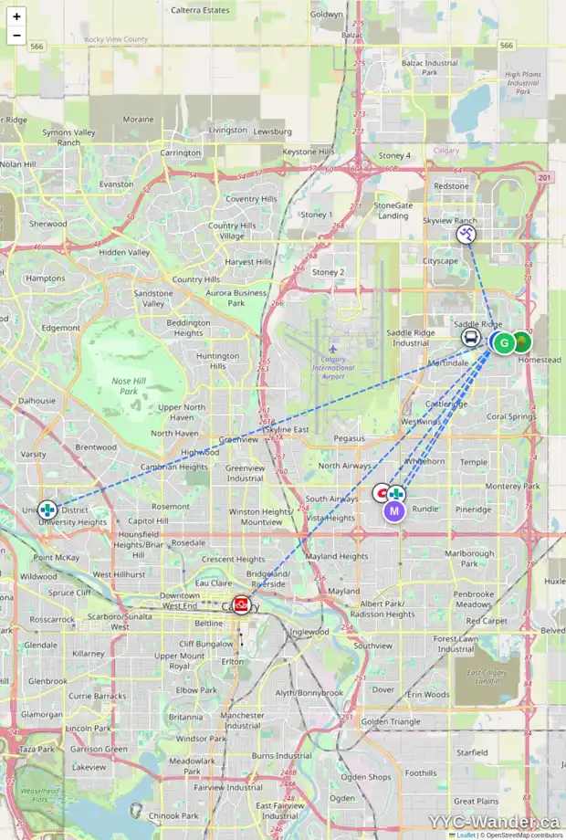 Daily accessibility map for 161 TARAWOOD PL NE, Calgary showing nearby schools, grocery stores, parks, LRT stations and nearby amenities