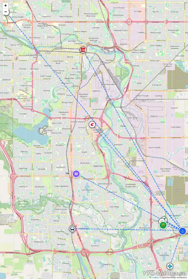 Daily accessibility map for 779 COPPERFIELD BV SE, Calgary showing nearby schools, grocery stores, parks, LRT stations and nearby amenities