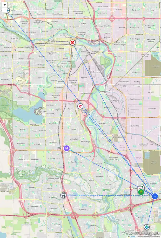 Daily accessibility map for 27 COPPERFIELD CL SE, Calgary showing nearby schools, grocery stores, parks, LRT stations and nearby amenities
