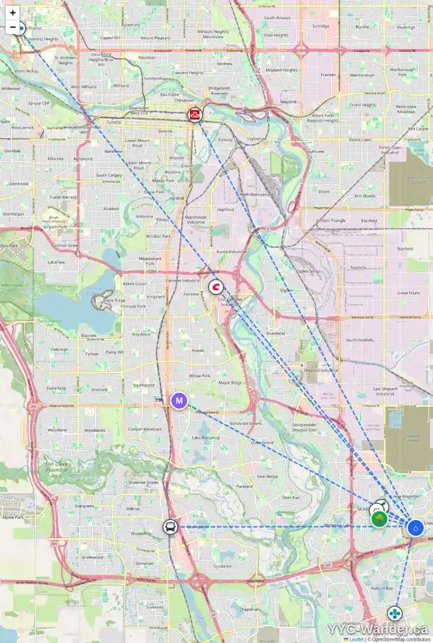 Daily accessibility map for 130 COPPERFIELD CL SE, Calgary showing nearby schools, grocery stores, parks, LRT stations and nearby amenities