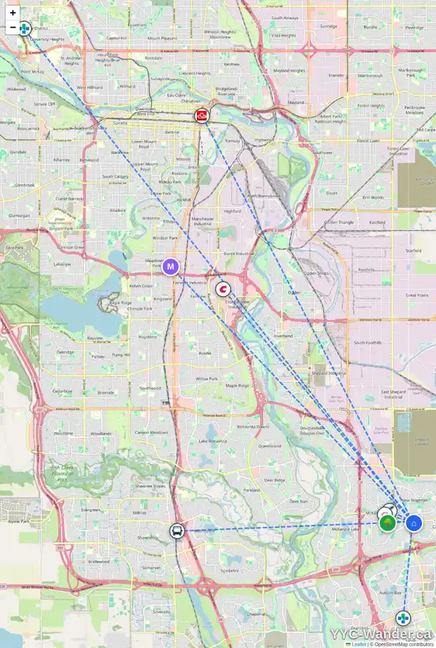 Daily accessibility map for 247 COPPERFIELD HT SE, Calgary showing nearby schools, grocery stores, parks, LRT stations and nearby amenities