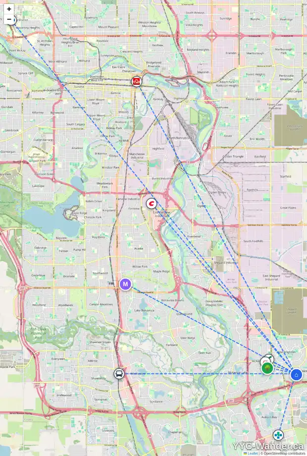 Daily accessibility map for 237 COPPERFIELD MR SE, Calgary showing nearby schools, grocery stores, parks, LRT stations and nearby amenities