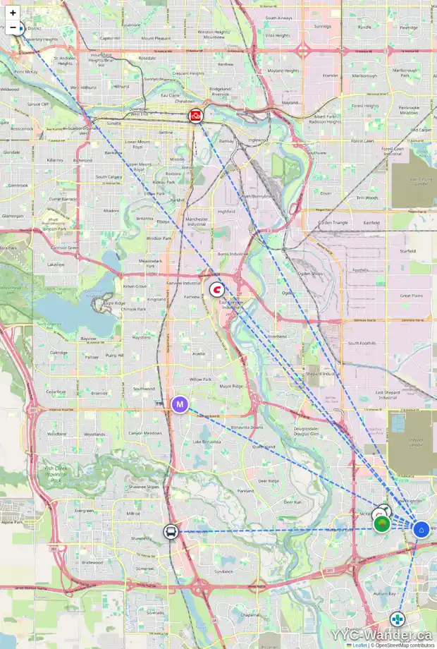 Daily accessibility map for 235 COPPERFIELD GR SE, Calgary showing nearby schools, grocery stores, parks, LRT stations and nearby amenities