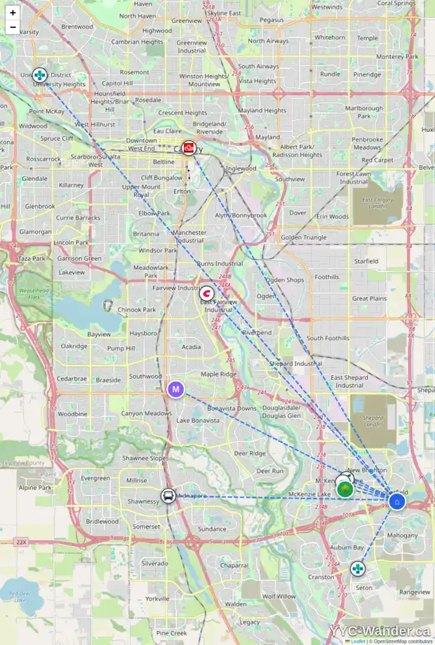Daily accessibility map for 363 COPPERSTONE GV SE, Calgary showing nearby schools, grocery stores, parks, LRT stations and nearby amenities