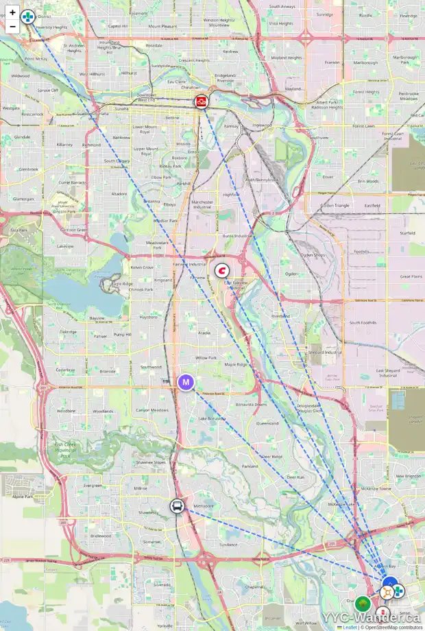 Daily accessibility map for 191 AUBURN BAY BV SE, Calgary showing nearby schools, grocery stores, parks, LRT stations and nearby amenities