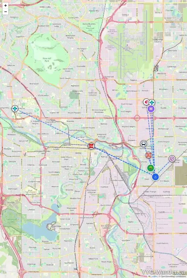 Daily accessibility map for 24 DOVER MEADOW CL SE, Calgary showing nearby schools, grocery stores, parks, LRT stations and nearby amenities