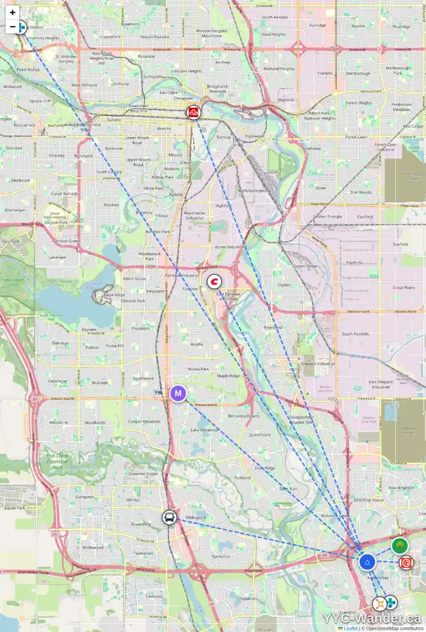 Daily accessibility map for 882 AUBURN BAY BV SE, Calgary showing nearby schools, grocery stores, parks, LRT stations and nearby amenities
