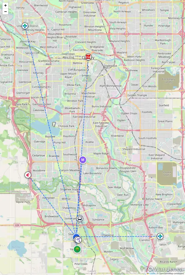 Daily accessibility map for 144 SILVERADO WY SW, Calgary showing nearby schools, grocery stores, parks, LRT stations and nearby amenities