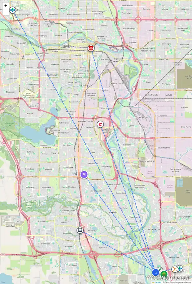 Daily accessibility map for 78 CRANRIDGE TC SE, Calgary showing nearby schools, grocery stores, parks, LRT stations and nearby amenities