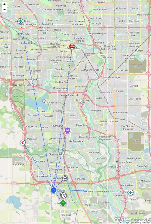 Daily accessibility map for 133 SILVERADO RANCH MR SW, Calgary showing nearby schools, grocery stores, parks, LRT stations and nearby amenities