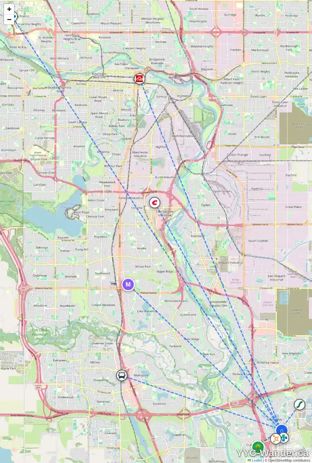 Daily accessibility map for 148 AUBURN BAY BV SE, Calgary showing nearby schools, grocery stores, parks, LRT stations and nearby amenities