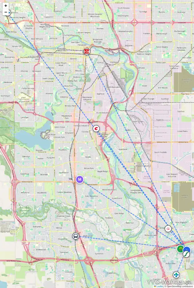 Daily accessibility map for 123 MAHOGANY TC SE, Calgary showing nearby schools, grocery stores, parks, LRT stations and nearby amenities