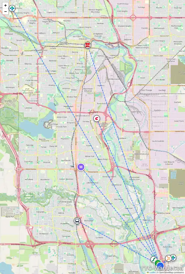 Daily accessibility map for 193 CRANFORD DR SE, Calgary showing nearby schools, grocery stores, parks, LRT stations and nearby amenities
