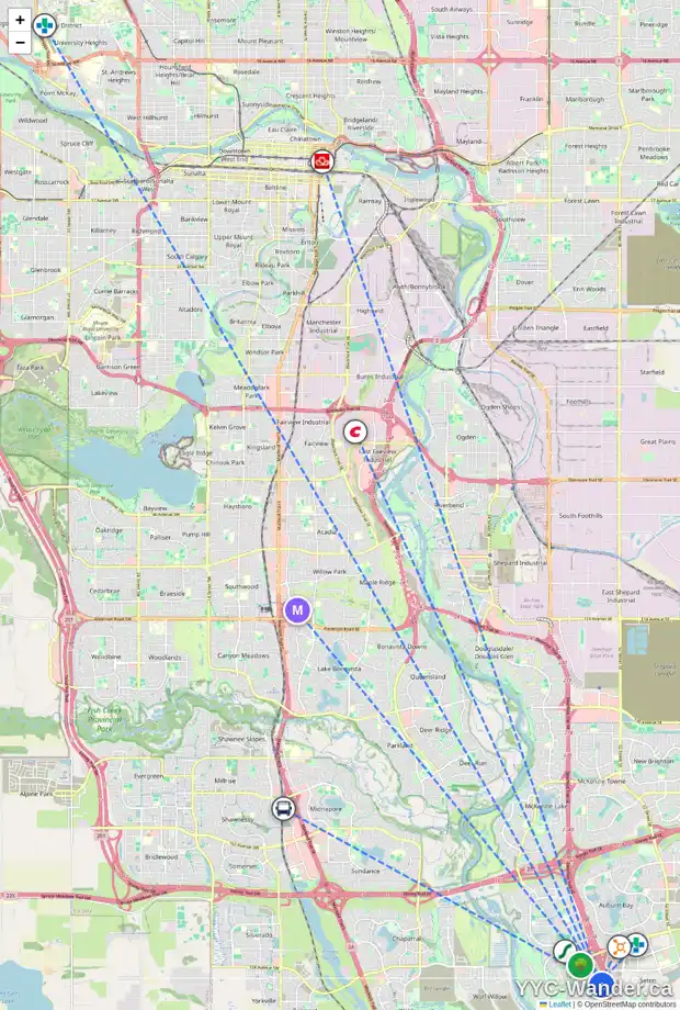 Daily accessibility map for 150 CRANFORD CL SE, Calgary showing nearby schools, grocery stores, parks, LRT stations and nearby amenities