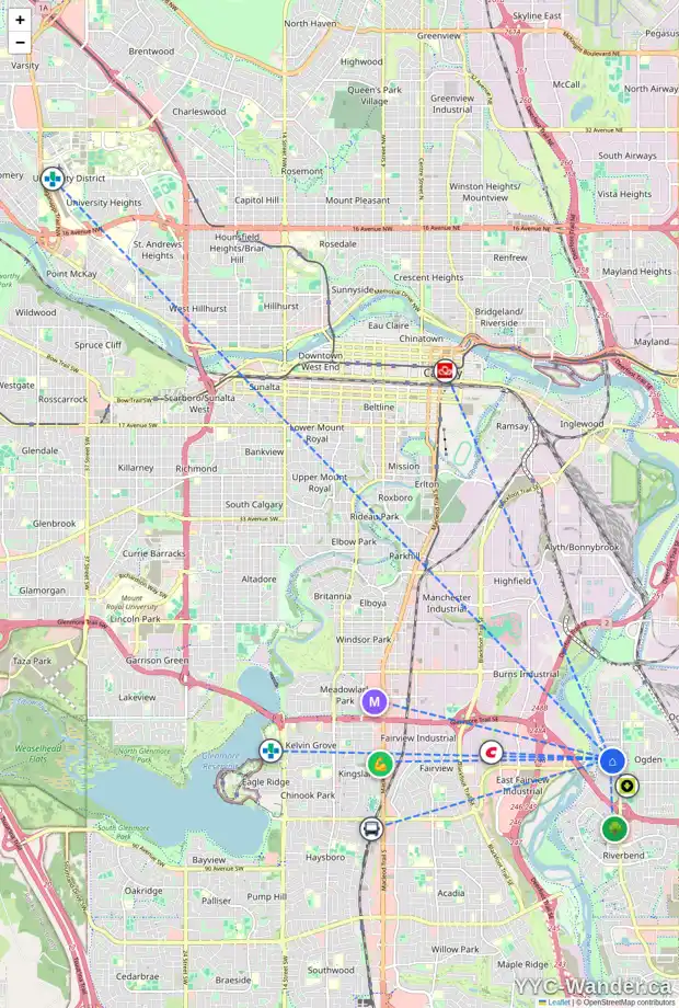 Daily accessibility map for 312 LYSANDER PL SE, Calgary showing nearby schools, grocery stores, parks, LRT stations and nearby amenities