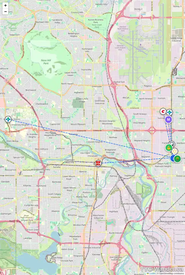 Daily accessibility map for 43 FONDA CR SE, Calgary showing nearby schools, grocery stores, parks, LRT stations and nearby amenities