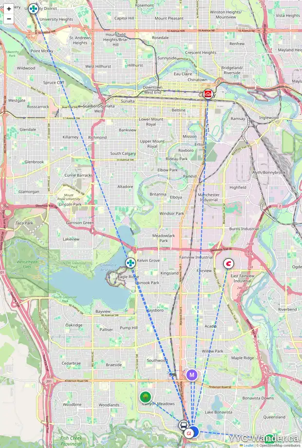 Daily accessibility map for 13209 BONAVENTURE DR SE, Calgary showing nearby schools, grocery stores, parks, LRT stations and nearby amenities
