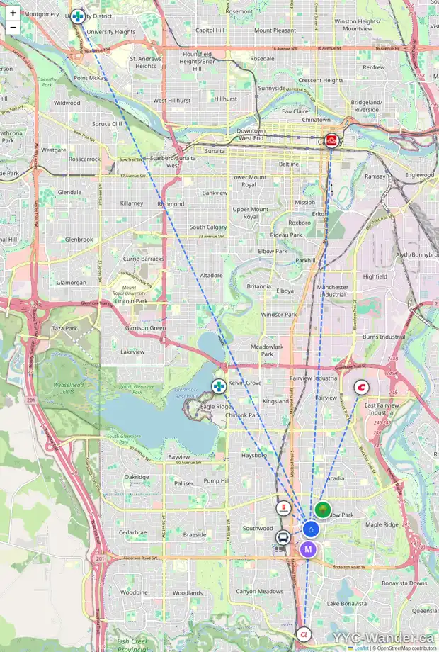 Daily accessibility map for 304 WILLOW RIDGE PL SE, Calgary showing nearby schools, grocery stores, parks, LRT stations and nearby amenities