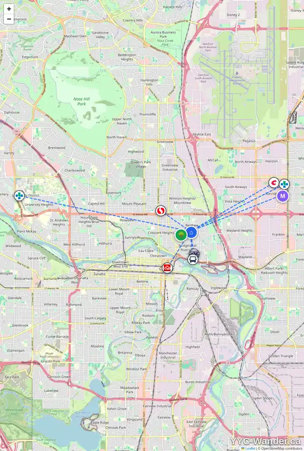 Daily accessibility map for 918 REMINGTON RD NE, Calgary showing nearby schools, grocery stores, parks, LRT stations and nearby amenities