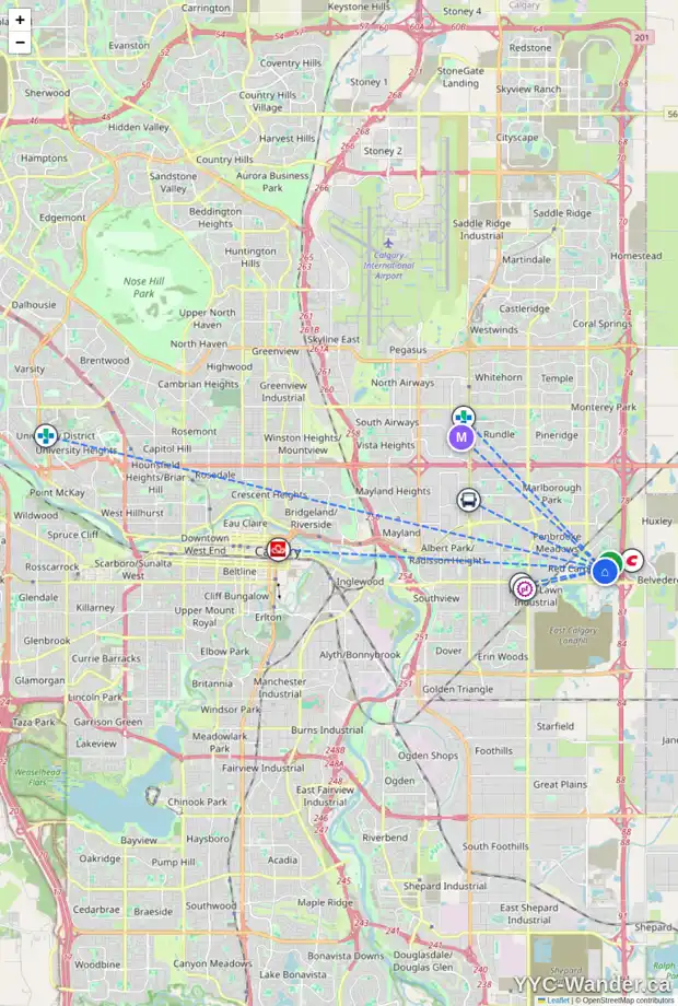 Daily accessibility map for 140 APPLEFIELD CL SE, Calgary showing nearby schools, grocery stores, parks, LRT stations and nearby amenities