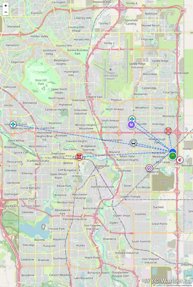 Daily accessibility map for 189 APPLEGLEN PL SE, Calgary showing nearby schools, grocery stores, parks, LRT stations and nearby amenities
