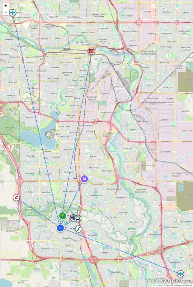 Daily accessibility map for 39 MILLVIEW WY SW, Calgary showing nearby schools, grocery stores, parks, LRT stations and nearby amenities