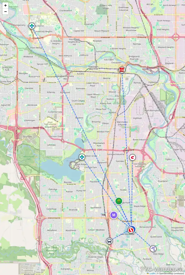 Daily accessibility map for 756 LAKE BONAVISTA DR SE, Calgary showing nearby schools, grocery stores, parks, LRT stations and nearby amenities