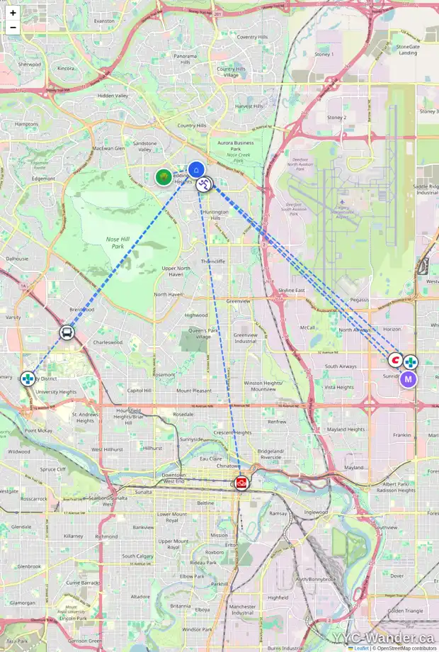 Daily accessibility map for 83 BERMUDA PL NW, Calgary showing nearby schools, grocery stores, parks, LRT stations and nearby amenities