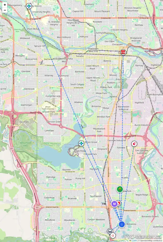 Daily accessibility map for 2215 LAKE BONAVISTA DR SE, Calgary showing nearby schools, grocery stores, parks, LRT stations and nearby amenities