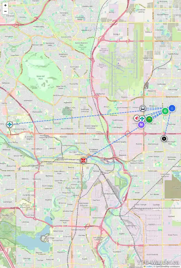 Daily accessibility map for 118 TEMPLEHILL DR NE, Calgary showing nearby schools, grocery stores, parks, LRT stations and nearby amenities