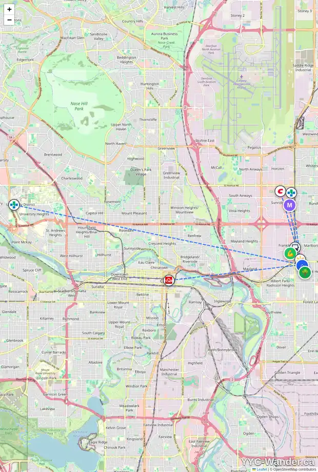 Daily accessibility map for 57 3705 FONDA WY SE, Calgary showing nearby schools, grocery stores, parks, LRT stations and nearby amenities