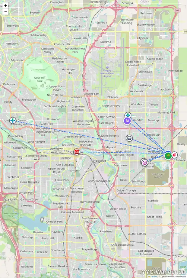 Daily accessibility map for 192 APPLEMONT CL SE, Calgary showing nearby schools, grocery stores, parks, LRT stations and nearby amenities