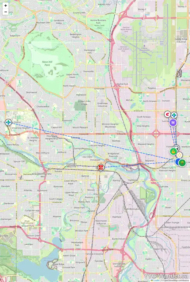 Daily accessibility map for 3827 FONDA WY SE, Calgary showing nearby schools, grocery stores, parks, LRT stations and nearby amenities