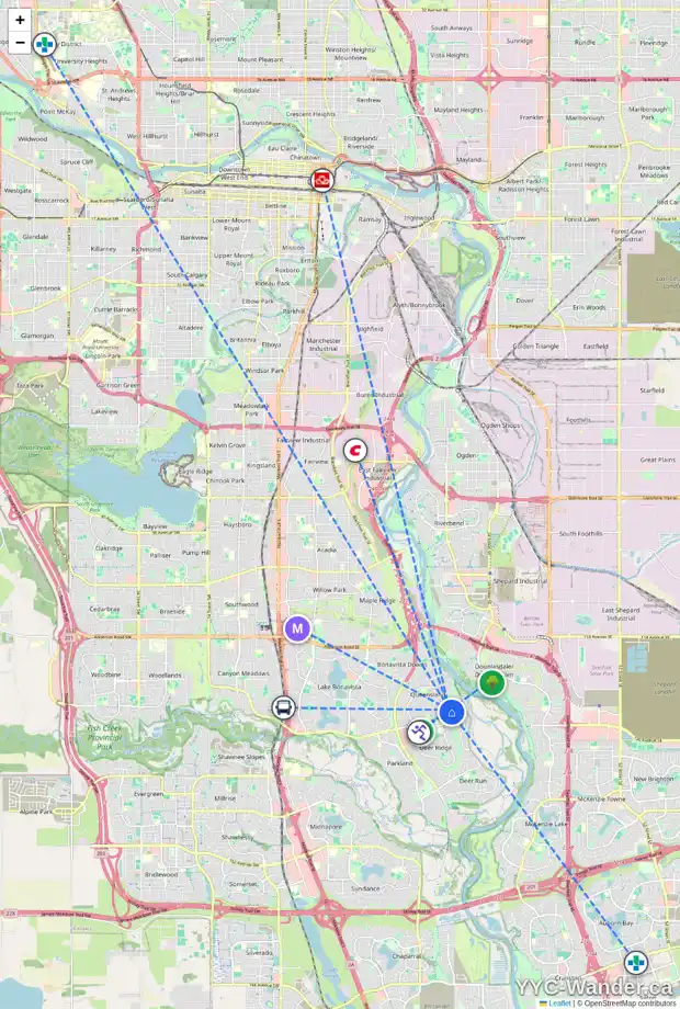Daily accessibility map for 730 QUEENSTON TC SE, Calgary showing nearby schools, grocery stores, parks, LRT stations and nearby amenities