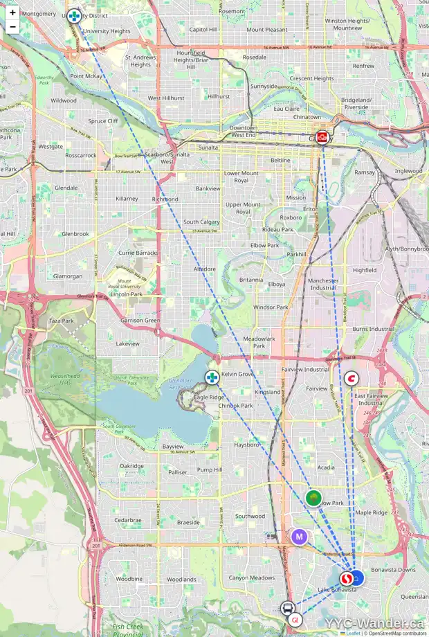 Daily accessibility map for 920 LAKE BONAVISTA GR SE, Calgary showing nearby schools, grocery stores, parks, LRT stations and nearby amenities